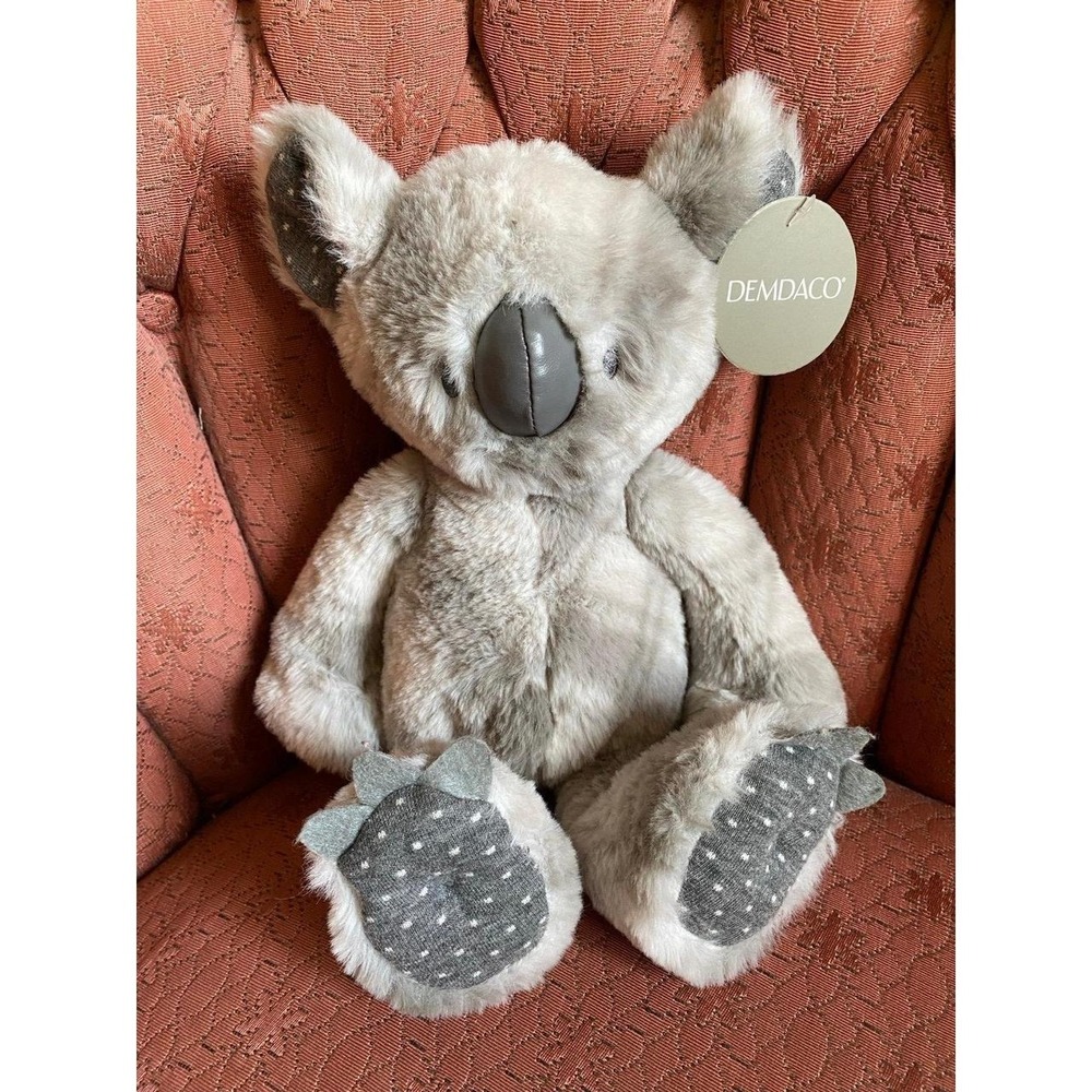 Demdaco Koala Kisses Plaid Plush 2020 Tush Hang Tags Textured Nose s15